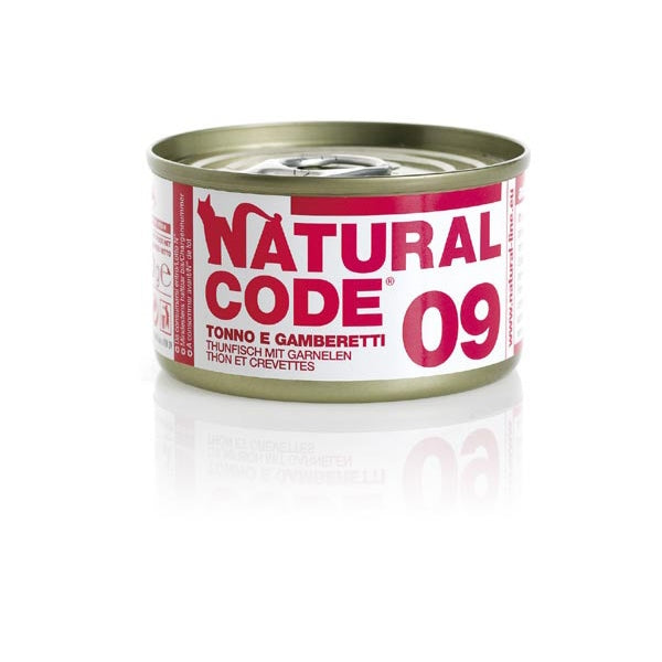 Natural Code 09 Tonno e Gamberetti Umido Gatto 85 Gr Natural Code 09 Tonno e Gamberetti Umido Gatto 85 Gr
